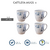 Set X4 Tazas Loza Ceramica Corona Jarro Mug Apta Microondas - tienda online