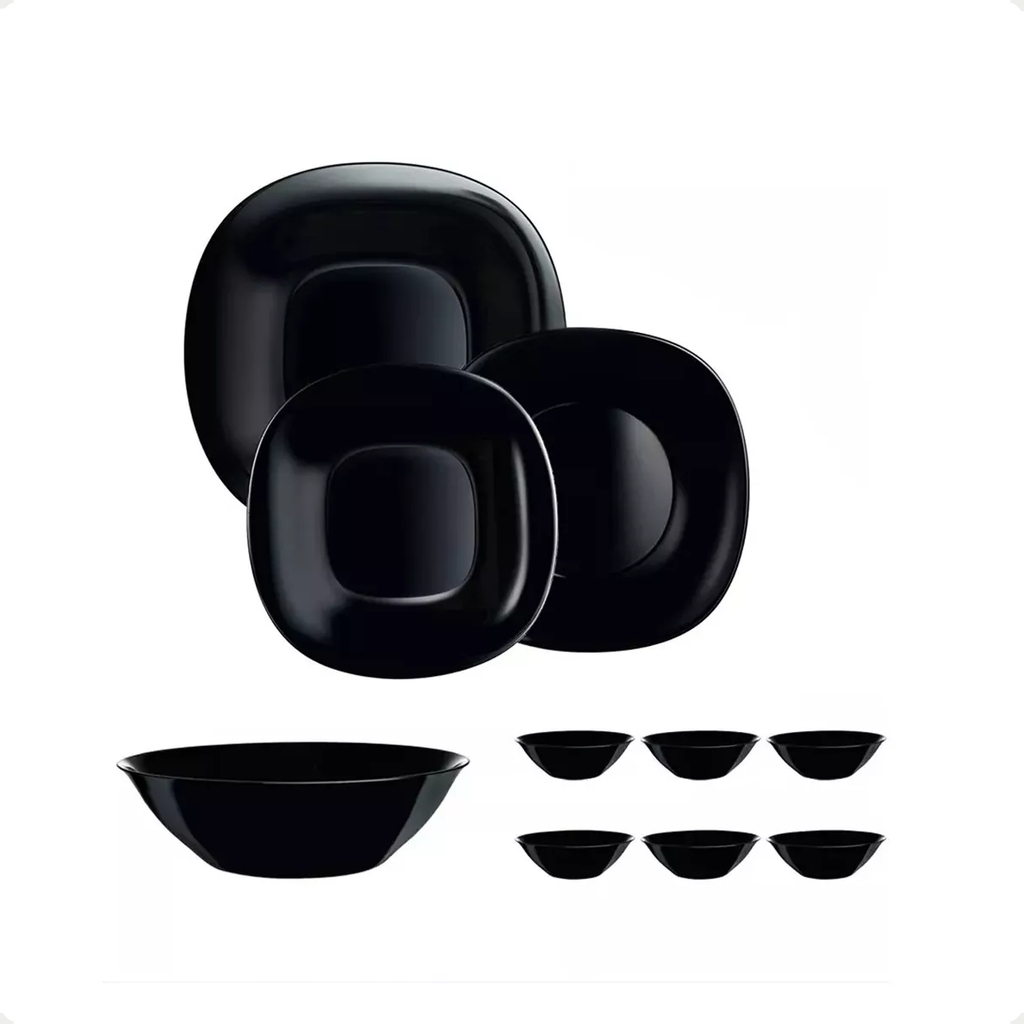 Juego Vajilla Opalina Set X25 Piezas Platos Vidrio Templado