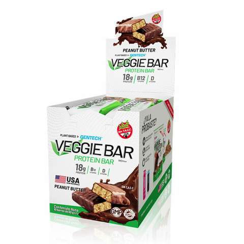 Veggie Protein Bar Caja x 10 Unidades (Veganas) - Gentech