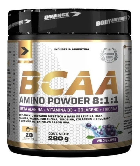 Bcaa Amino Powder 8:1:1 280gr - Body Advance