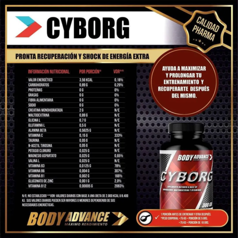 Cyborg 300 Gr Energía Extra - Body Advance - comprar online