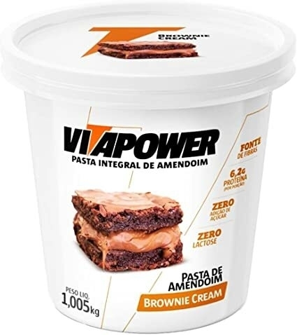 PASTA DE MANI SABOR BROWNIE LIBRE DE GLUTEN 1KG - VITAPOWER