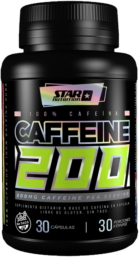CAFFEINE 200MG X 30 CAPSULAS (Cafeina Anhidra) - STAR NUTRITION