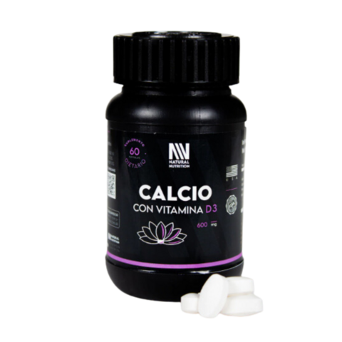 Calcio 600 + Vitamina D3 60 Comprimidos - Natural Nutrition