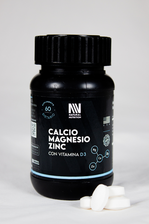 CMZ Calcio + Magnesio + Zinc + D3 60 Comprimidos - Natural Nutrition - comprar online