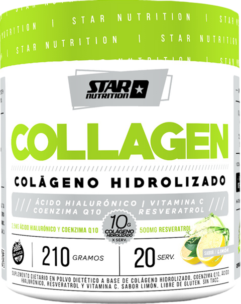 COLLAGEN X 210 GRS (Acido hialurónico + Resveratrol + Vitamina C + Coenzima Q10) - STAR NUTRITION