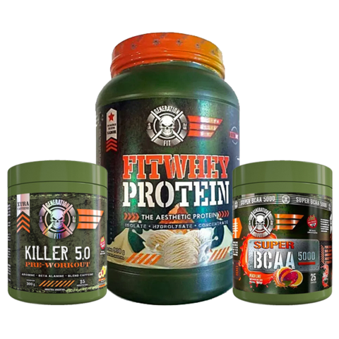 Combo Fitwhey Protein + Bcaa 5000 + Killer 5.0 - Generation fit