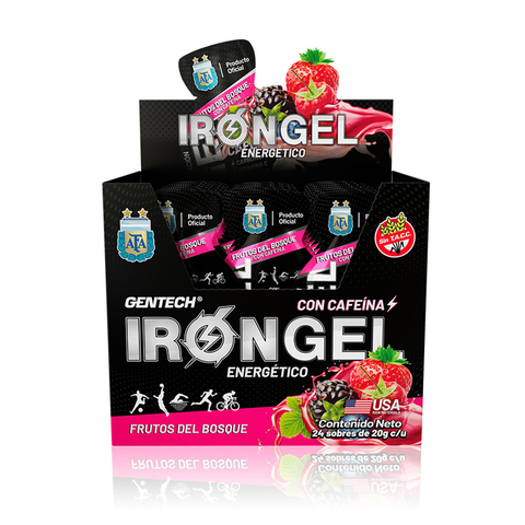 IRON GEL CAFEÍNA CAJA 24 UNIDADES - GENTECH