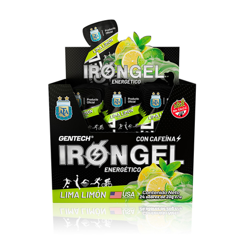 IRON GEL CAFEÍNA CAJA 24 UNIDADES - GENTECH - comprar online