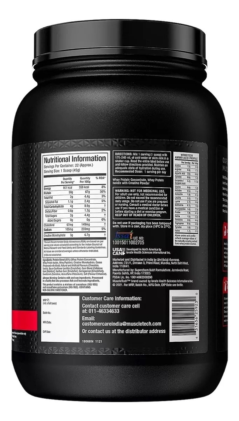 NITRO TECH WHEY PROTEIN 2.2 LBS - MUSCLETECH en internet