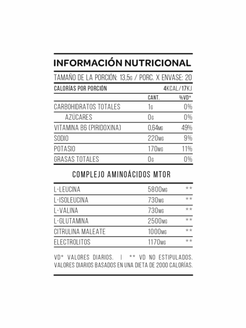 Mtor Bcaa 270 Grs - STAR NUTRITION - Off Suplementos