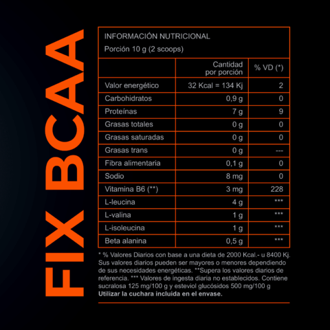 Fix Bcaa Extra Amino 12.0 X 300 Grs 30 Servicios - XBODY EVOLUTION