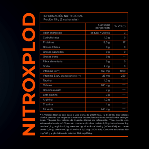 NITROXPLODE PRE WORKOUT 450 GRS X 30 SERVICIOS - XBODY EVOLUTION - tienda online