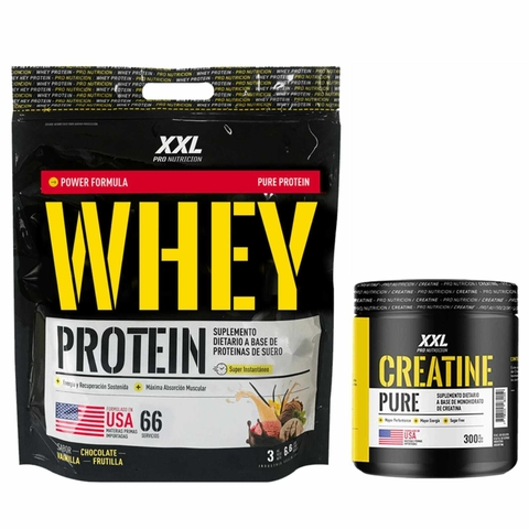 WHEY PROTEIN 3KG + CREATINA 300GRS - XXL