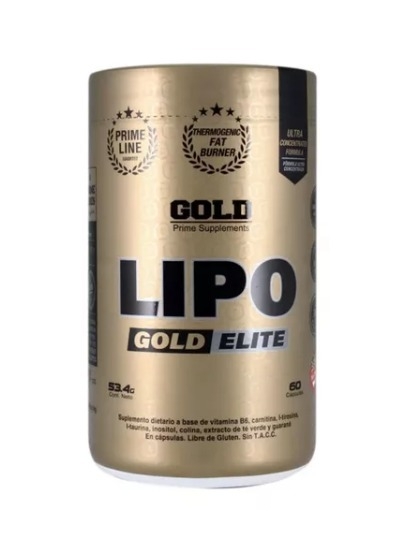 Lipo Gold Elite 60 Caps Quemador Prime Line Gold Nutrition