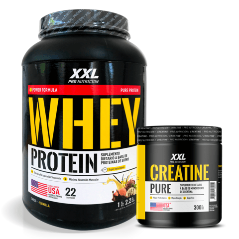 Whey Protein 1kg + Creatina 300Grs - XXL