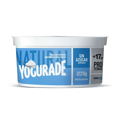 Yogurade - Yogur Cremoso semidescremado 210ml