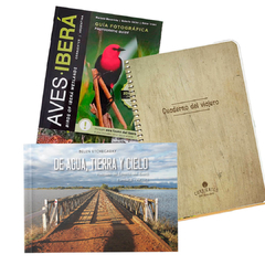 COMBO CORRIENTES - Cuaderno del Viajero, De Agua, Cielo y Tierra (Postales de Iberá) y Aves Iberá - buy online