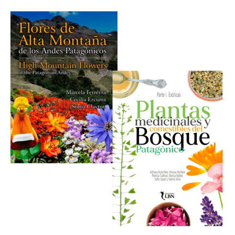 Combo Plantas Medicinales y Comestibles del Bosque Patagónico + Flores de Alta Montaña