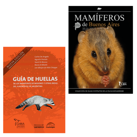 Combo Mamíferos de Buenos Aires (PRE-VENTA) + Guía de Huellas (ENVIOS A PARTIR DEL 10/04)