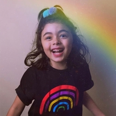 Camiseta infantil Arco Íris - Preta - comprar online