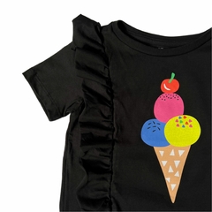 Camiseta Infantil babado Sorvetinho - comprar online
