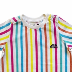 Camiseta infantil LISTRADA BORDADO - comprar online