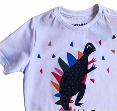 camiseta infantil GODZILA BRANCA - comprar online