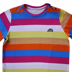 Camiseta infantil Hey Listradona! c/ bordado - comprar online