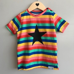 Camiseta Listrada Infantil Novo Arco Íris