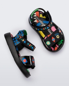 Mini Melissa Pula Pula + Fábula BB Preto/Azul - comprar online