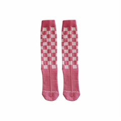 Meia Quadriculada Rosa - comprar online