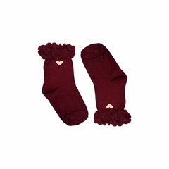 Soquete Babadinho Fru Fru Bordo - comprar online