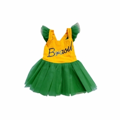 Vestido Amarelo e Verde - comprar online