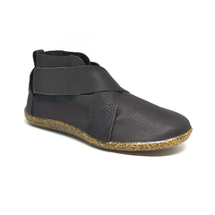 Bota Andes, couro soft cacau, sola reciclada com serragem, ref. 001.604