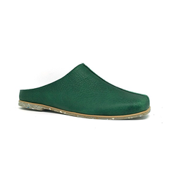 Mule Comfy, couro graxo floresta, sola borrachas recicladas. Ref. 004.704. SOB ENCOMENDA