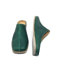 Mule Comfy, couro graxo floresta, sola borrachas recicladas. Ref. 004.704. SOB ENCOMENDA - comprar online