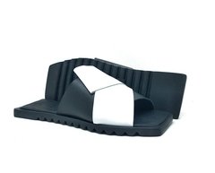 Origami, couro macio preto e branco. Sola exclusiva design japonês. Ref. 012.504. SOB ENCOMENDA - loja online