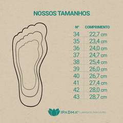 Flat Infinito, couro pale rose, sola borracha reciclada, ref. 003.528 - Ipadma