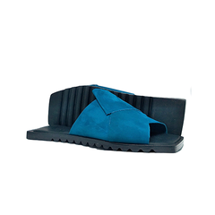 Origami, couro nobuck azul noite, sola exclusiva. Ref. 012.504 - loja online