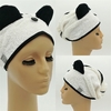 TURBANTE PANDA BLANCO EN TOALLA DE ALGODÓN