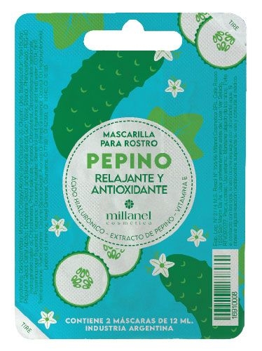 Mascarilla para rostro de pepino millanel