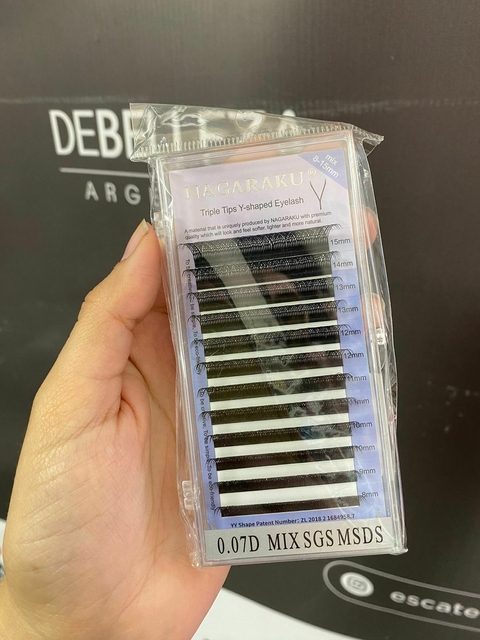 Pestañas pelo por pelo tecnologicas nagaraku 0.07D Mix