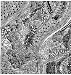 Zentangle :: Lámina mural - Mil Mundos