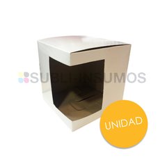 Caja para tazas con ventana