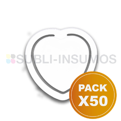 Clip corazón brillante - Linea F en pack de 50 unidades