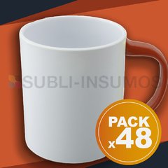 Taza blanca mango rojo Polymer - comprar online