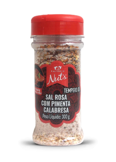 Sal Rosa com Pimenta Calabresa 300g Saleiro - Empório Nut's