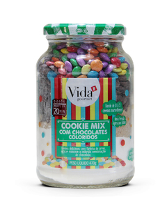 Cookie Mix Chocolates Coloridos - SEM GLÚTEN - Vida Gourmet 470g