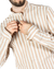 Camisa Damp Brothers Wrinkled Striped Linen cuello mao - tienda online